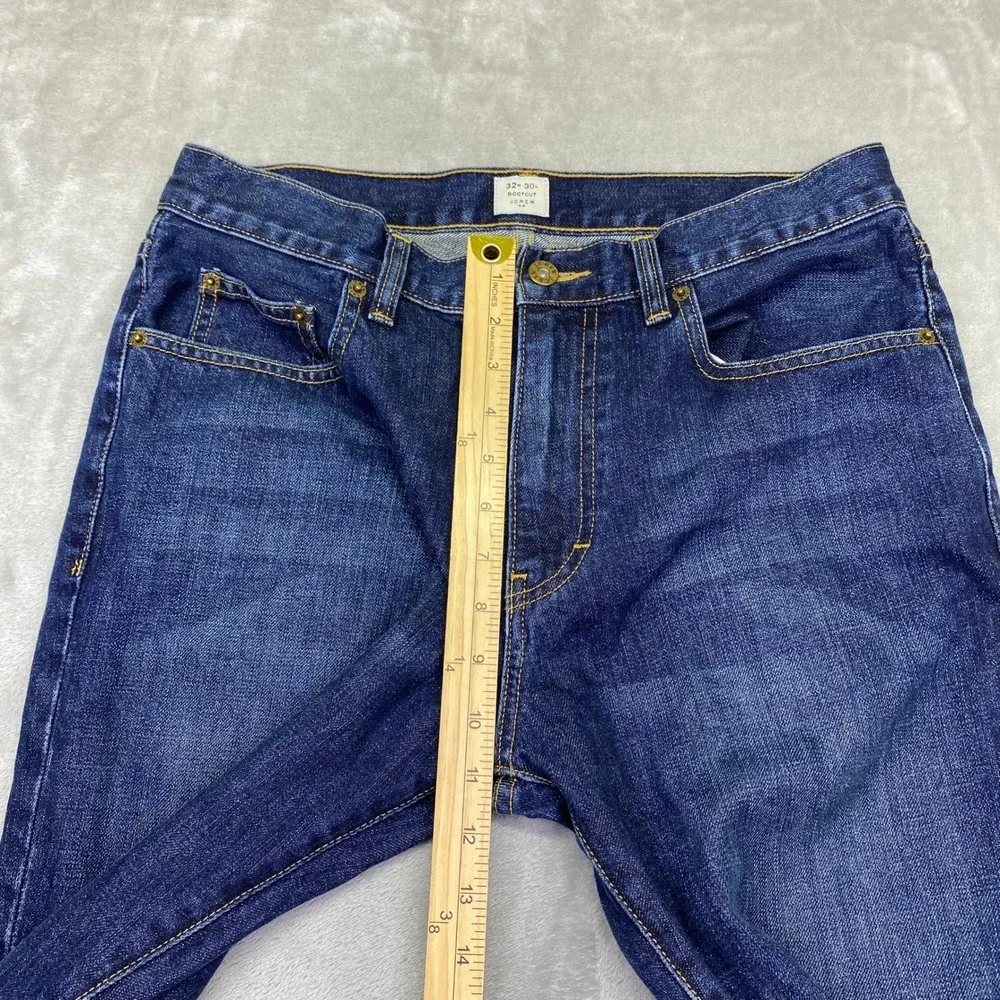 J.‎ Crew Bootcut Dark Wash Denim Jeans Mens Cotton Sz 32 Grunge Western Retro
